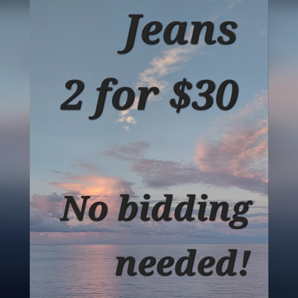 2/$30 Jeans & Pants Sale Men's Women's Kids